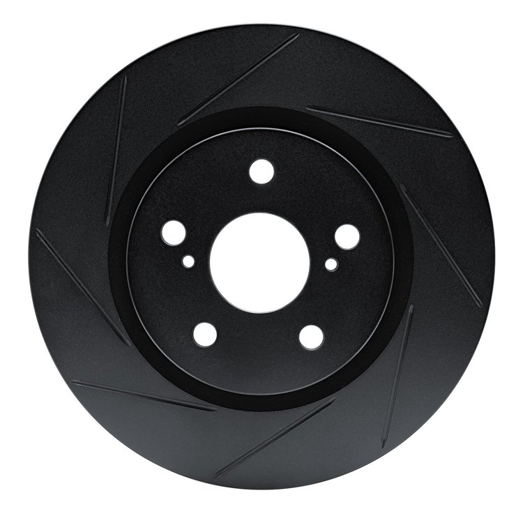 613-76154L Slotted Brake Rotor [Black], Fits Select Lexus/Toyota/Scion, Position: Front Left