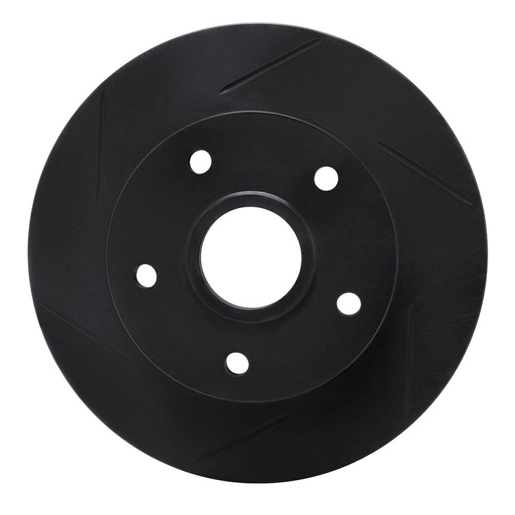 613-80018L Slotted Brake Rotor [Black], 1988-1991 Ford/Lincoln/Mercury/Mazda, Position: Front Left