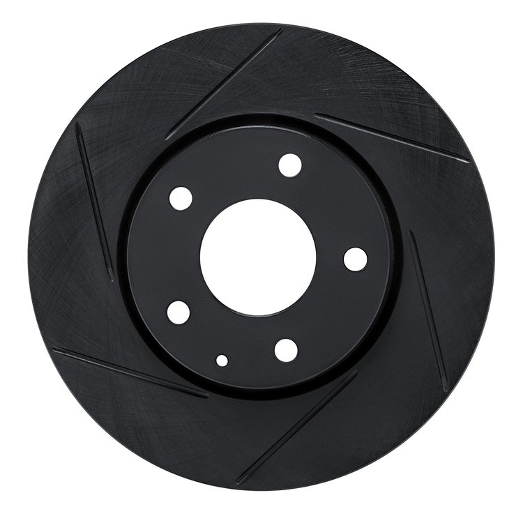613-80082L Slotted Brake Rotor [Black], 2019-2021 Ford/Lincoln/Mercury/Mazda, Position: Front Left