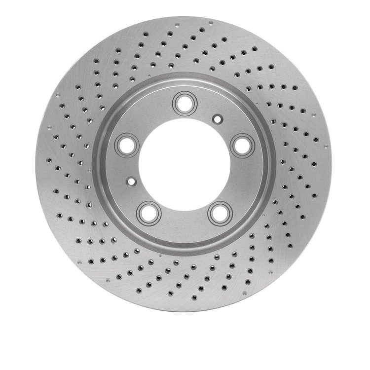620-02036D Drilled Brake Rotor, Fits Select Porsche, Position: Left Front