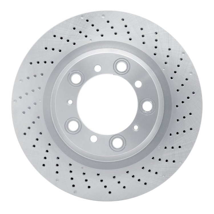 620-02109D Drilled Brake Rotor, Fits Select Porsche, Position: Rear Right