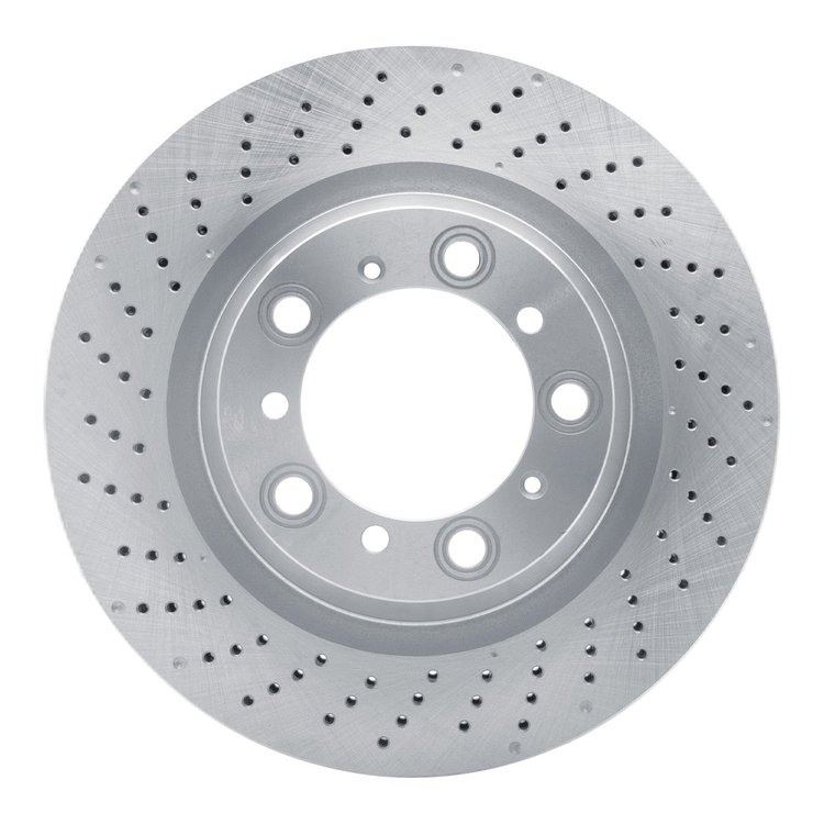 620-02110D Drilled Brake Rotor, Fits Select Porsche, Position: Rear Left