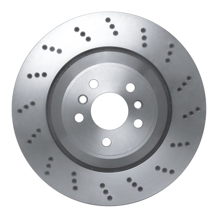 620-31187D Drilled Brake Rotor, Fits Select BMW, Position: Rear Right