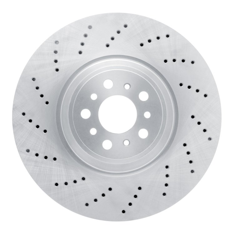 620-31192D Drilled Brake Rotor, Fits Select BMW, Position: Left Front