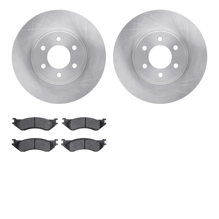 6202-40453 Brake Rotors w/Heavy-Duty Brake Pads Kit, 2003-2003 Mopar, Position: Front