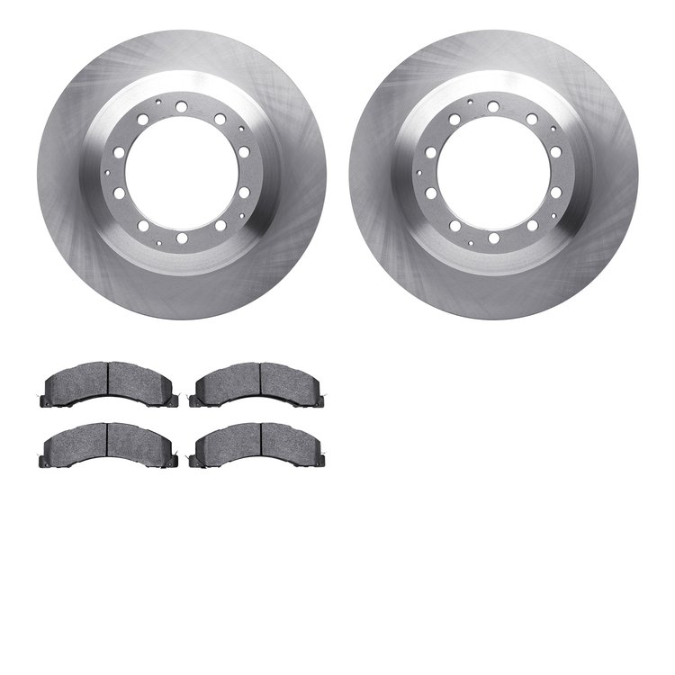 6202-40514 Brake Rotors w/Heavy-Duty Brake Pads Kit, 2008-2021 Multiple Makes/Models, Position: Rear