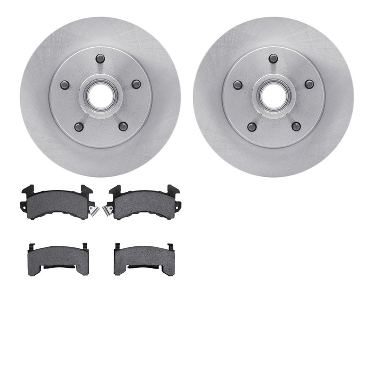 6202-47130 Brake Rotors w/Heavy-Duty Brake Pads Kit, 1978-1978 GM, Position: Front