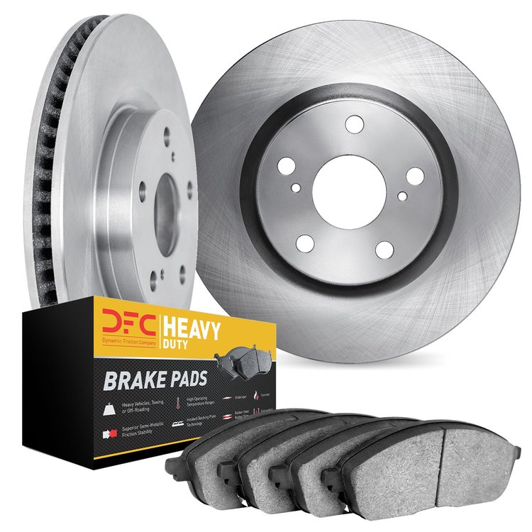 6202-47290 Brake Rotors w/Heavy-Duty Brake Pads Kit, 1990-1990 GM, Position: Front