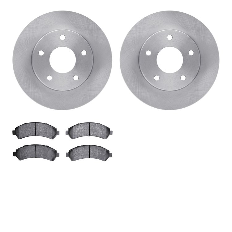 6202-48004 Brake Rotors w/Heavy-Duty Brake Pads Kit, 1997-2005 GM, Position: Front