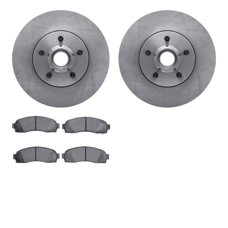 6202-92055 Brake Rotors w/Heavy-Duty Brake Pads Kit, 2006-2012 Ford/Lincoln/Mercury/Mazda, Position: Front