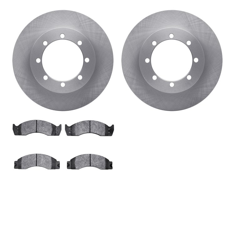6202-99399 Brake Rotors w/Heavy-Duty Brake Pads Kit, 2003-2007 Ford/Lincoln/Mercury/Mazda, Position: Rear