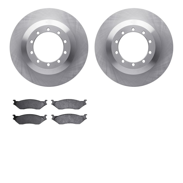 6202-99504 Brake Rotors w/Heavy-Duty Brake Pads Kit, 1999-2009 Ford/Lincoln/Mercury/Mazda, Position: Rear