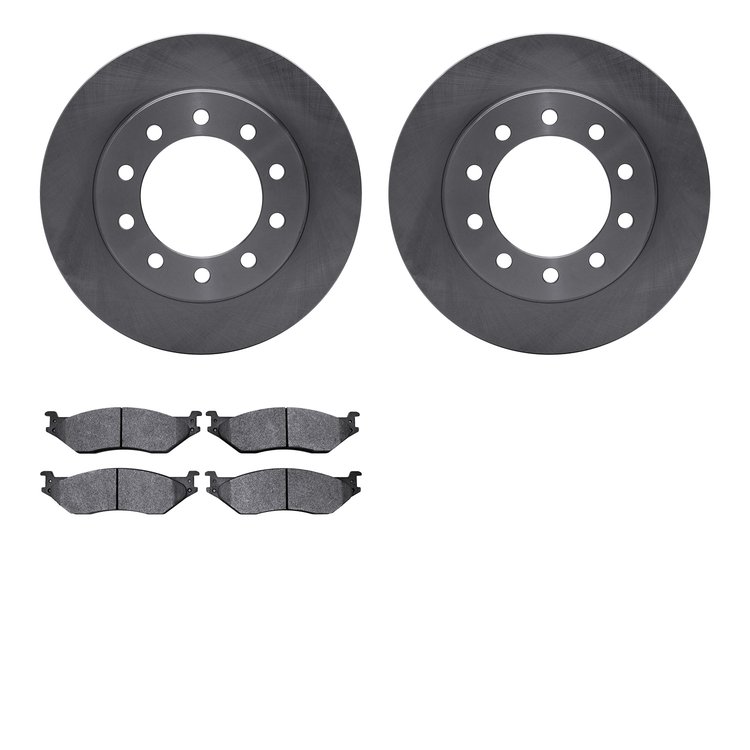 6202-99573 Brake Rotors w/Heavy-Duty Brake Pads Kit, 2005-2016 Ford/Lincoln/Mercury/Mazda, Position: Front