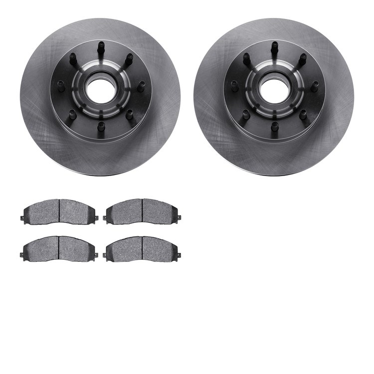 6202-99678 Brake Rotors w/Heavy-Duty Brake Pads Kit, Fits Select Ford/Lincoln/Mercury/Mazda, Position: Front