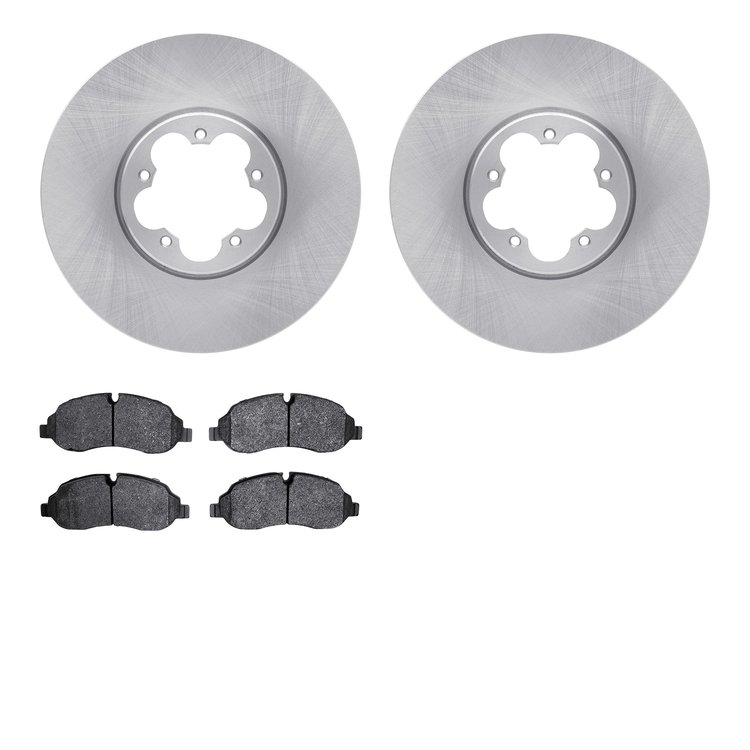 6202-99705 Brake Rotors w/Heavy-Duty Brake Pads Kit, 2015-2019 Ford/Lincoln/Mercury/Mazda, Position: Front