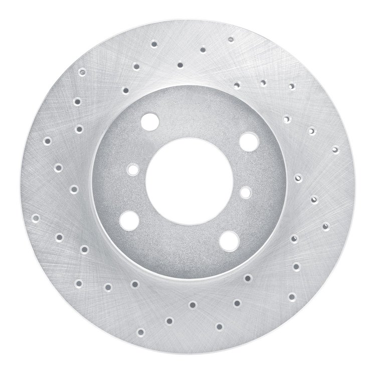 621-01003L Drilled Brake Rotor [Silver], 1999-2007 Suzuki, Position: Front Left