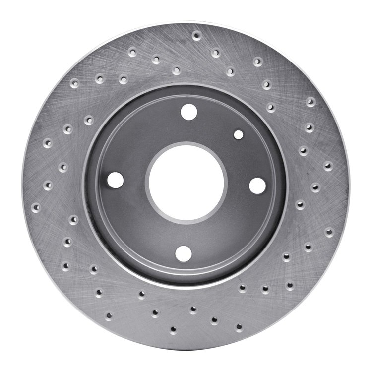 621-01010L Drilled Brake Rotor [Silver], 2004-2010 Multiple Makes/Models, Position: Front Left