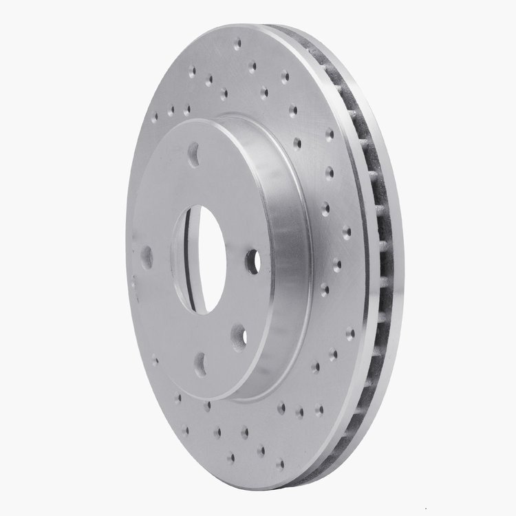 621-01010R Drilled Brake Rotor [Silver], 2004-2010 Multiple Makes/Models, Position: Front Right