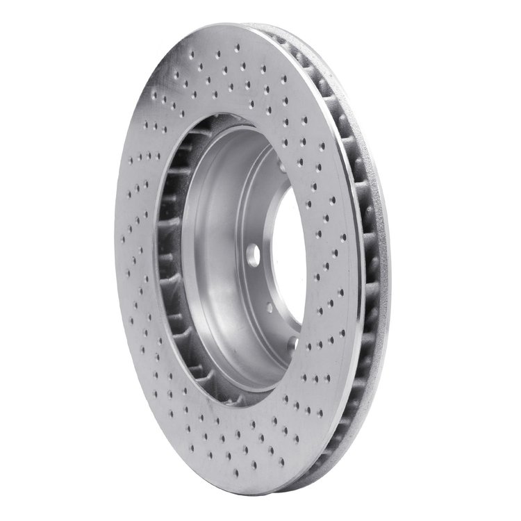 621-02043D Drilled Brake Rotor [Silver], 2005-2008 Porsche, Position: Left Front