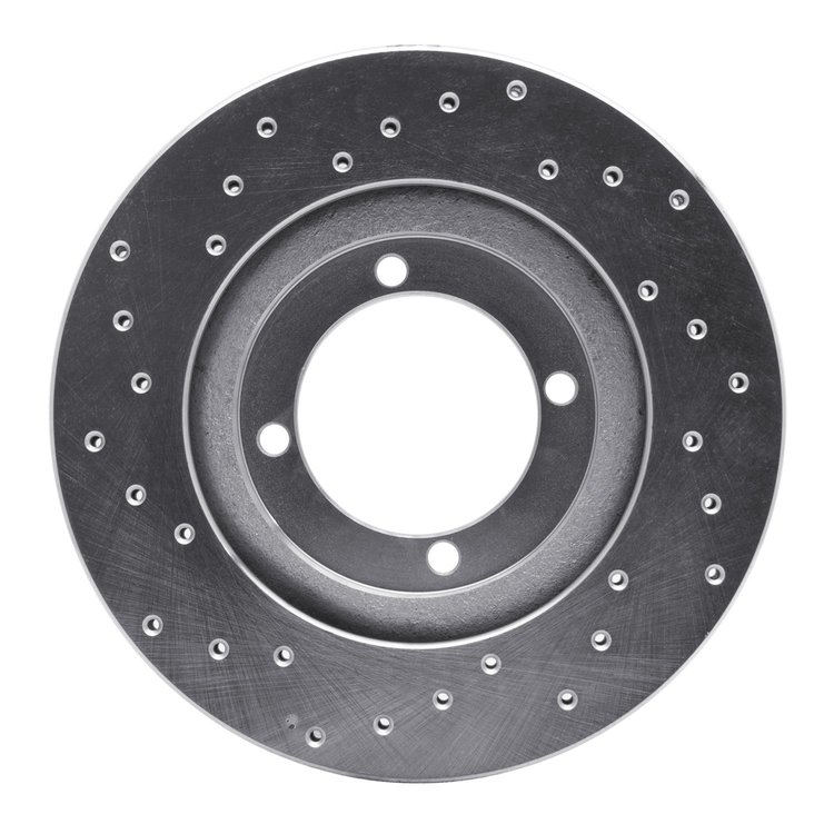 621-03007R Drilled Brake Rotor [Silver], 1992-1998 Kia/Hyundai/Genesis, Position: Front Right