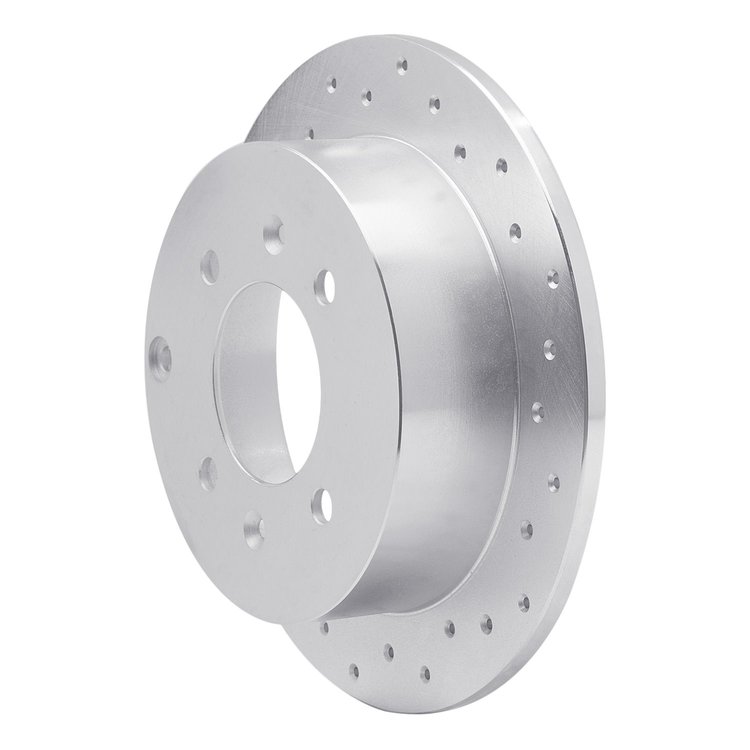 621-03011R Drilled Brake Rotor [Silver], 1999-2006 Kia/Hyundai/Genesis, Position: Rear Right