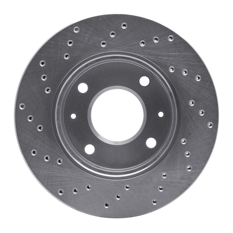 621-03015R Drilled Brake Rotor [Silver], 2001-2003 Kia/Hyundai/Genesis, Position: Front Right