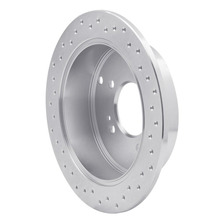 621-03044R Drilled Brake Rotor [Silver], 2001-2016 Kia/Hyundai/Genesis, Position: Rear Right