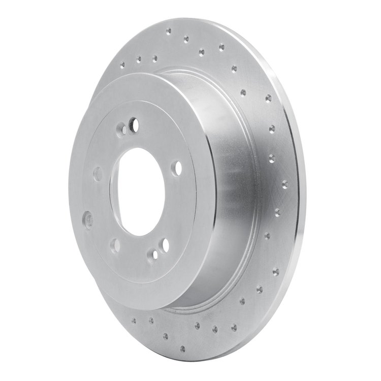 621-03052R Drilled Brake Rotor [Silver], 2016-2021 Kia/Hyundai/Genesis, Position: Rear Right