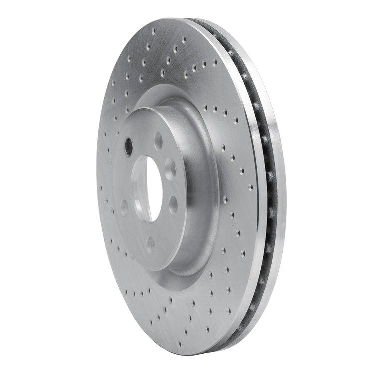 621-11025L Drilled Brake Rotor [Silver], 2015-2019 Multiple Makes/Models, Position: Front Left