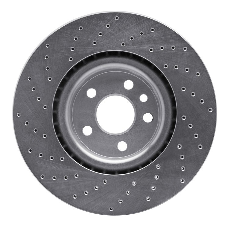 621-11025R Drilled Brake Rotor [Silver], 2015-2019 Multiple Makes/Models, Position: Front Right