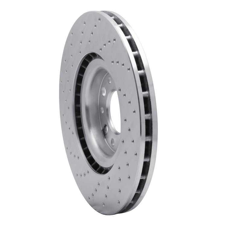 621-16012R Drilled Brake Rotor [Silver], Fits Select Alfa Romeo, Position: Front Right