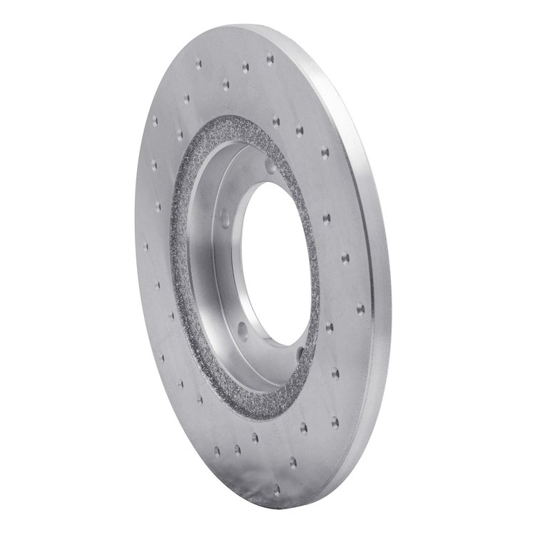 621-19002R Drilled Brake Rotor [Silver], 1990-1992 Daihatsu, Position: Front Right