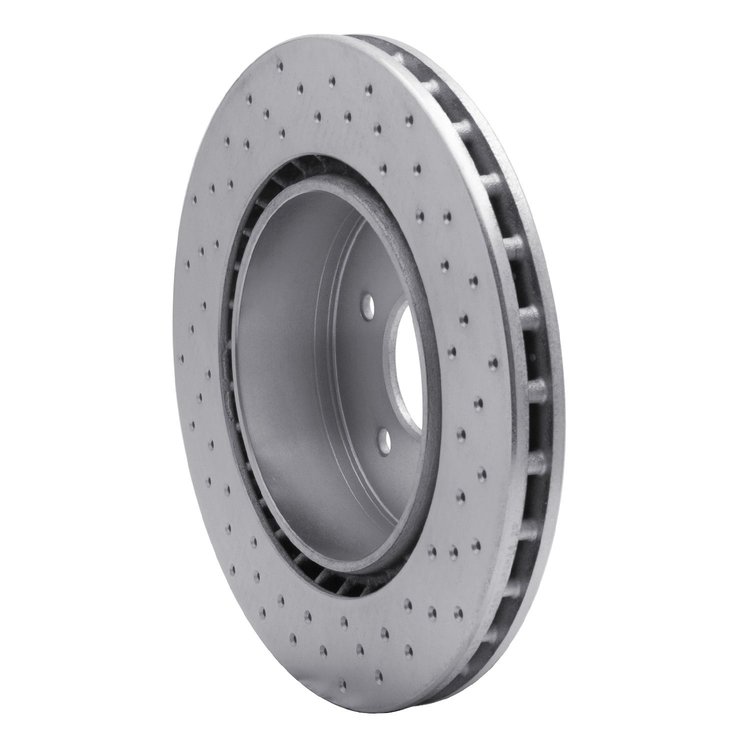 621-20017R Drilled Brake Rotor [Silver], 2000-2006 Jaguar, Position: Rear Right