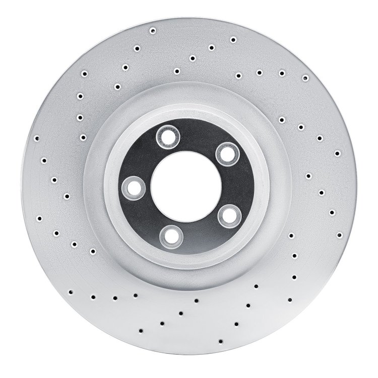 621-20020L Drilled Brake Rotor [Silver], 2006-2021 Jaguar, Position: Front Left