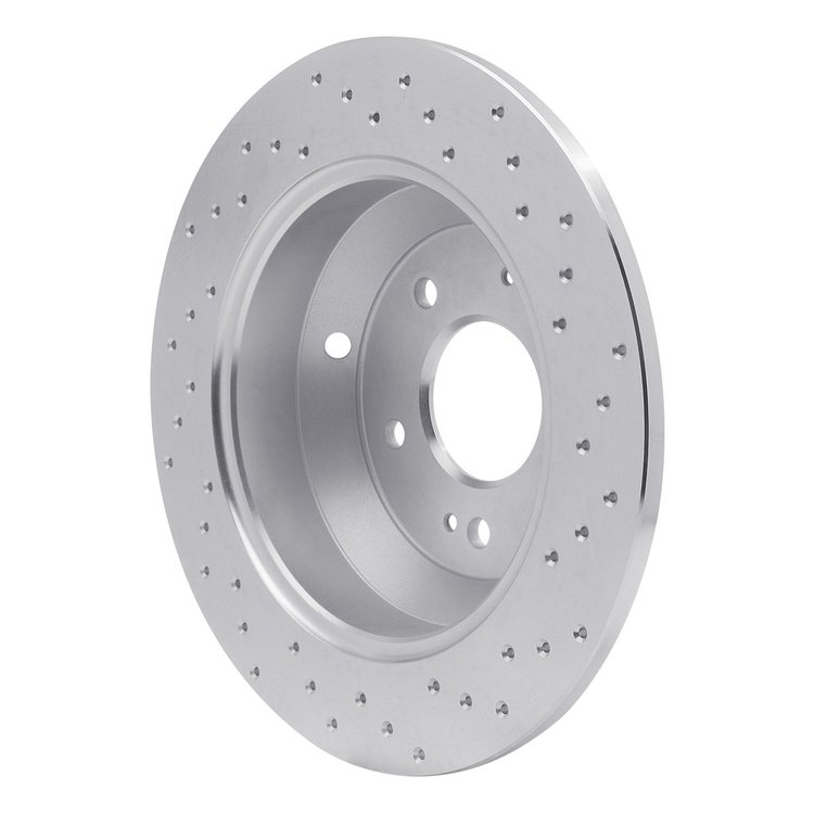 621-21029L Drilled Brake Rotor [Silver], 2015-2020 Kia/Hyundai/Genesis, Position: Rear Left