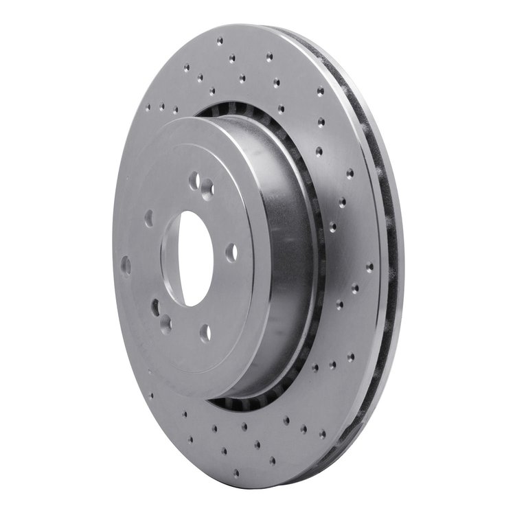 621-21039R Drilled Brake Rotor [Silver], Fits Select Kia/Hyundai/Genesis, Position: Rear Right