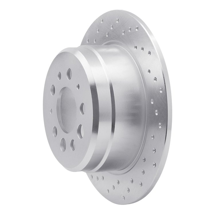 621-27001L Drilled Brake Rotor [Silver], 1967-1974 Volvo, Position: Rear Left