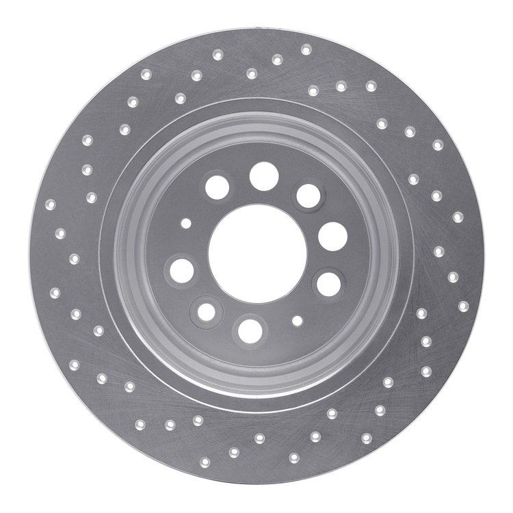621-27001R Drilled Brake Rotor [Silver], 1967-1974 Volvo, Position: Rear Right