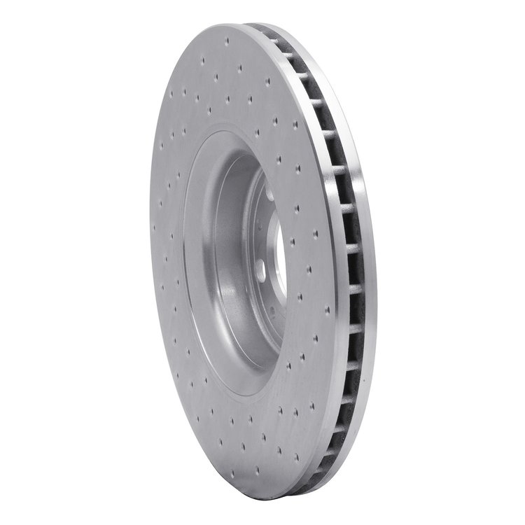 621-27038L Drilled Brake Rotor [Silver], 2003-2009 Volvo, Position: Front Left