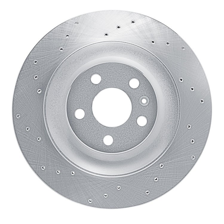 621-27054L Drilled Brake Rotor [Silver], 2016-2021 Volvo, Position: Rear Left