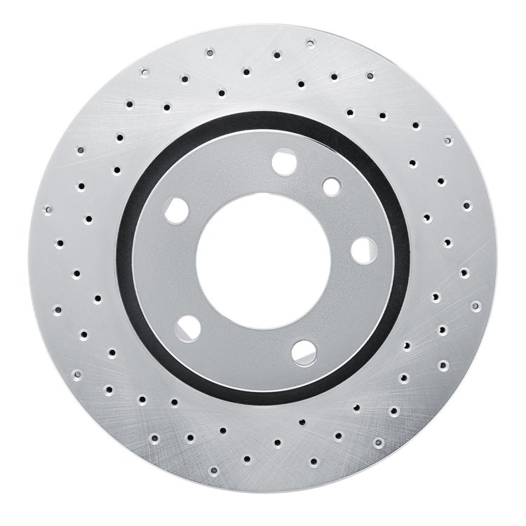 621-31019L Drilled Brake Rotor [Silver], 1987-1988 BMW, Position: Front Left