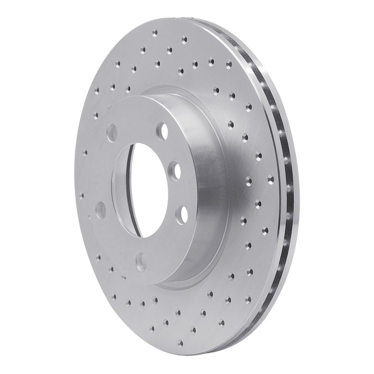 621-31027L Drilled Brake Rotor [Silver], 1991-2006 BMW, Position: Front Left