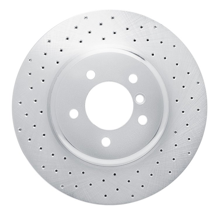 621-31063L Drilled Brake Rotor [Silver], 2004-2010 BMW, Position: Front Left