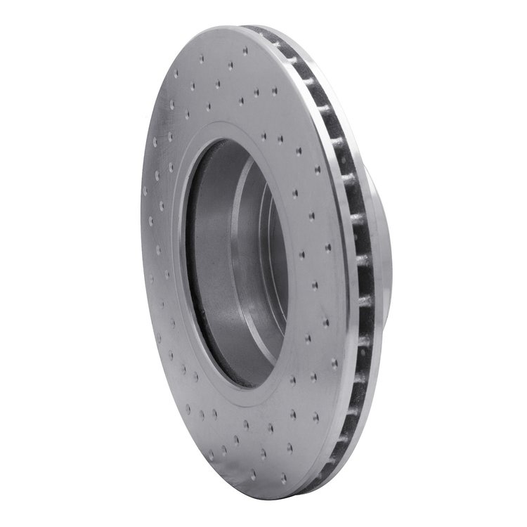 621-31065L Drilled Brake Rotor [Silver], 2004-2010 BMW, Position: Front Left