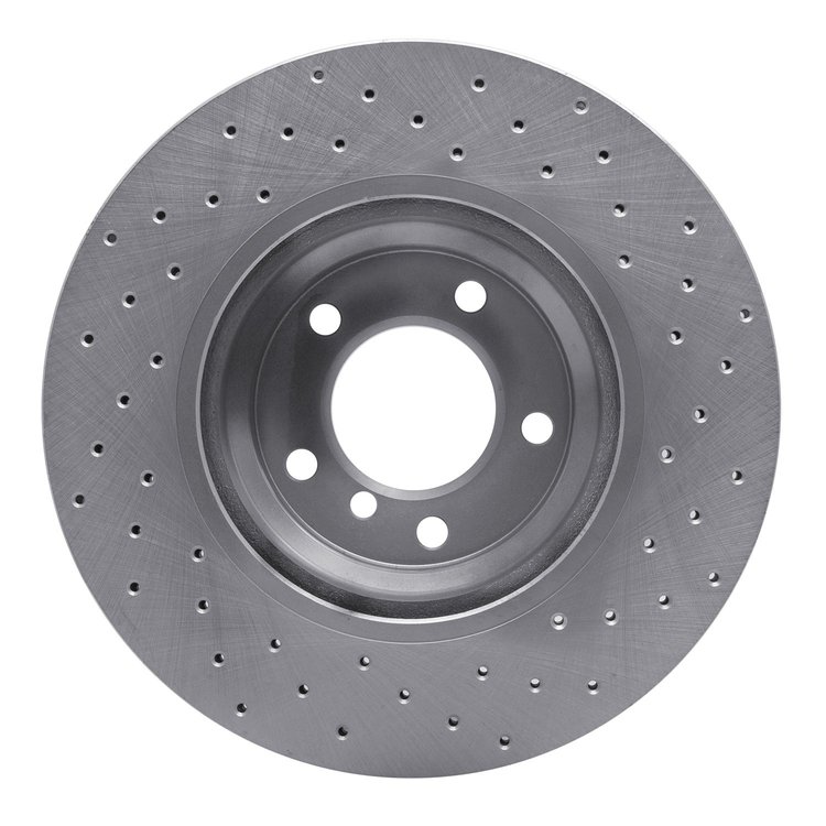 621-31069L Drilled Brake Rotor [Silver], 2006-2012 BMW, Position: Front Left