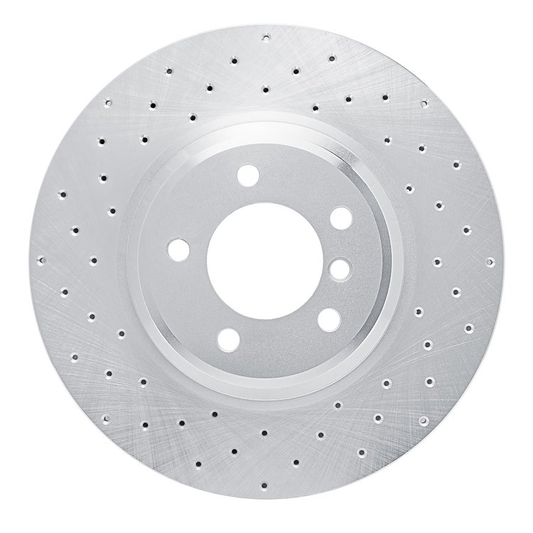 621-31082L Drilled Brake Rotor [Silver], 2007-2015 BMW, Position: Front Left