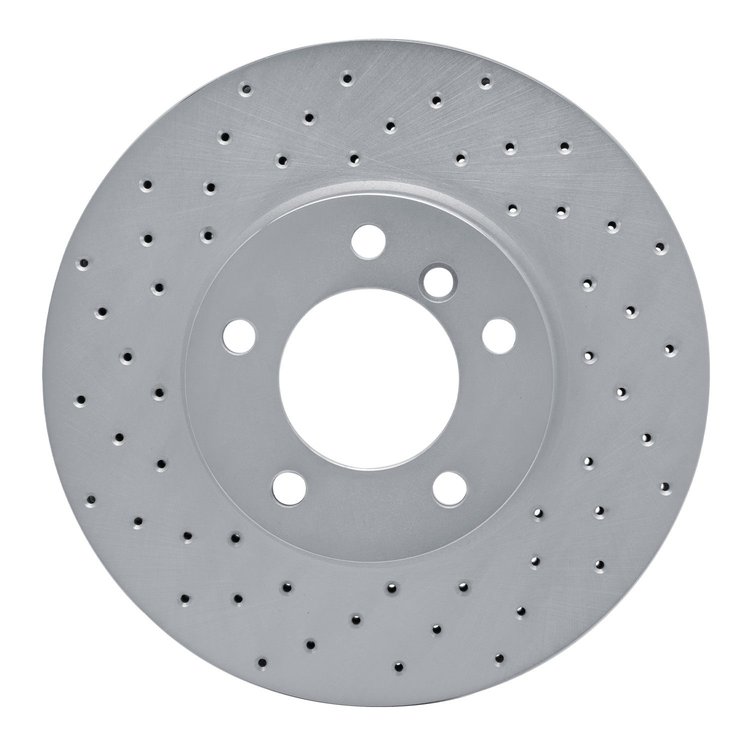 621-31089L Drilled Brake Rotor [Silver], 2007-2021 BMW, Position: Front Left