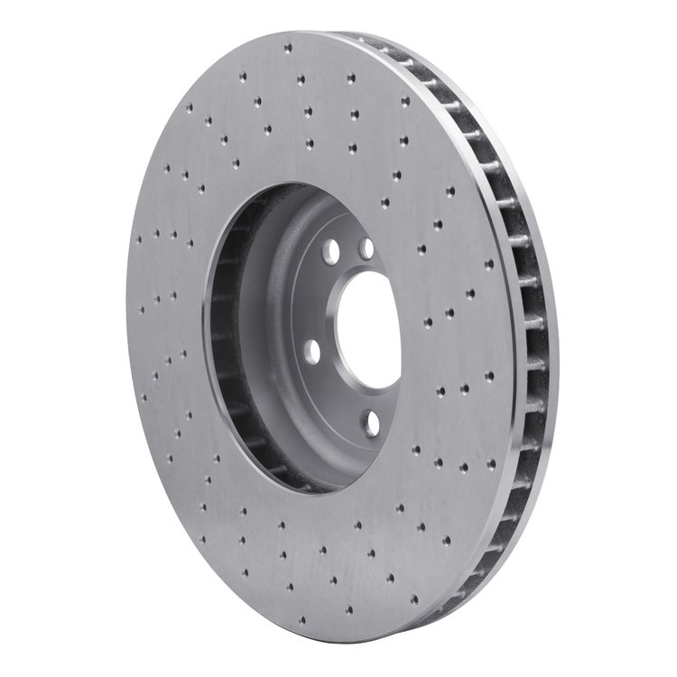 621-31094D Drilled Brake Rotor [Silver], 2009-2017 BMW, Position: Left Front