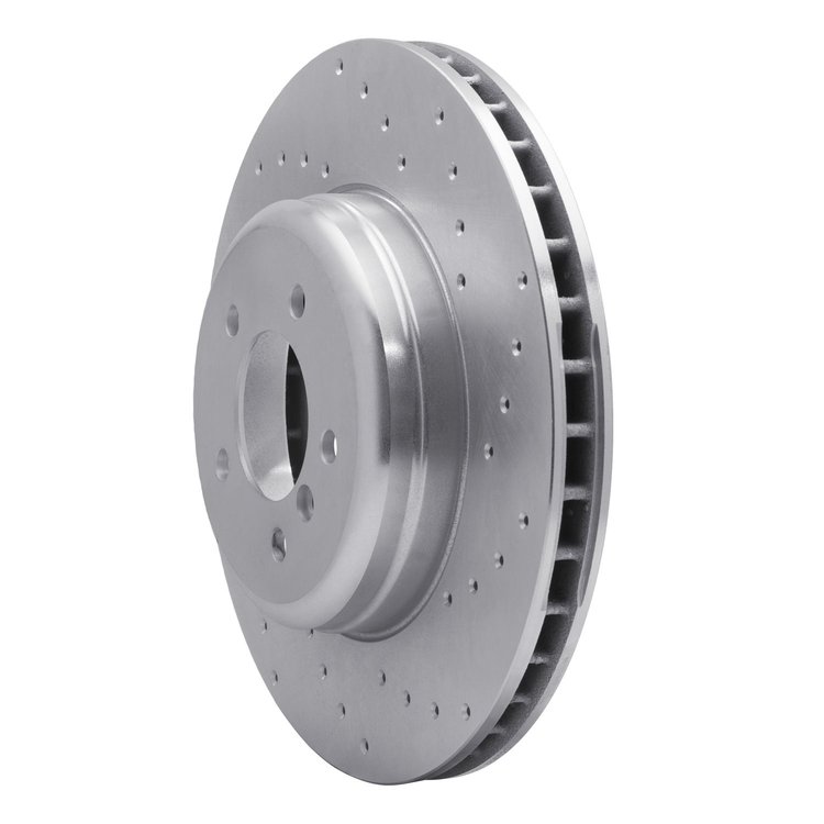 621-31105R Drilled Brake Rotor [Silver], 2011-2016 BMW, Position: Front Right