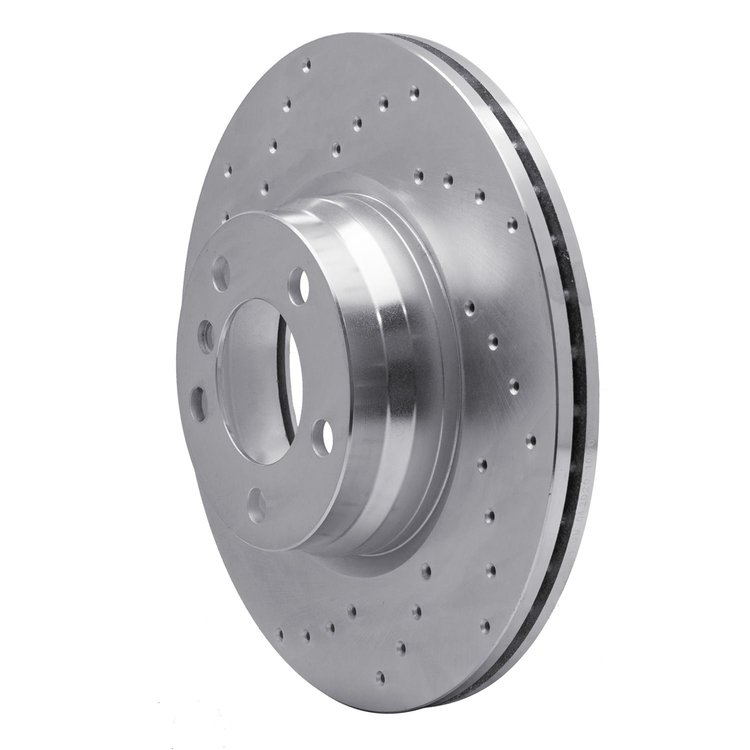 621-31121L Drilled Brake Rotor [Silver], 2012-2018 BMW, Position: Front Left